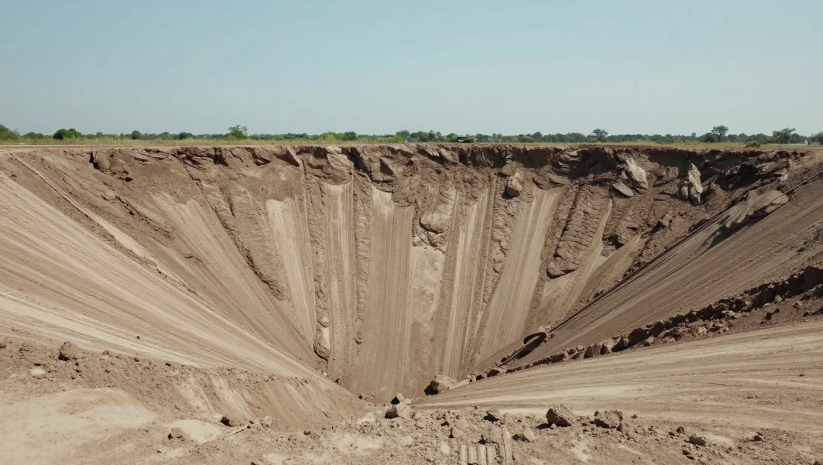 How Much Does It Cost to Dig a Pond? DIY vs Professional Costs Heavy machinery excavates a large open pit in terraced terrain — Daniel Dean Land Clearing, Southeast Texas
