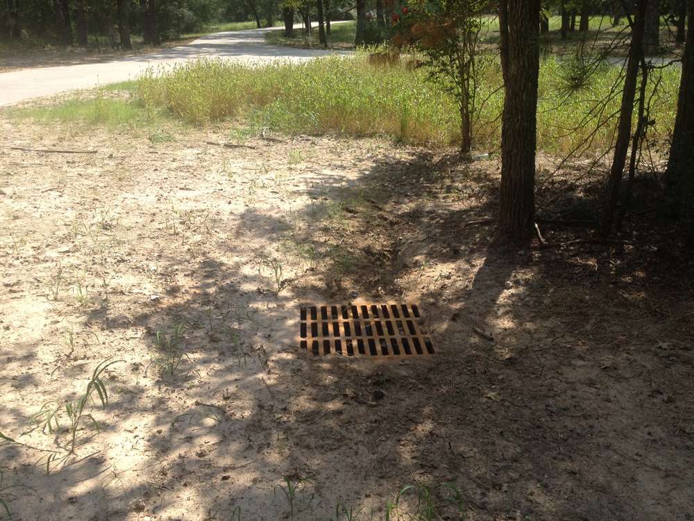 Drainage inlet installed for water collection