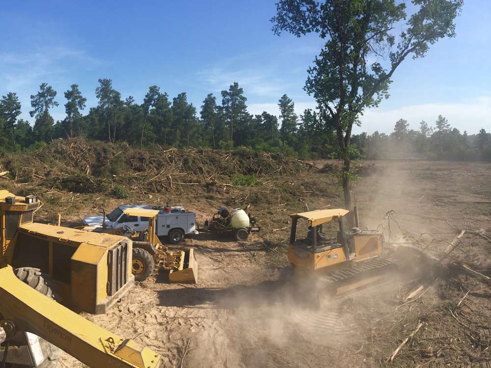 Property development site preparation in progress