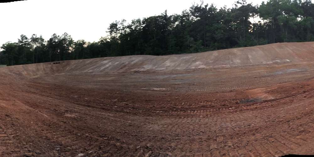 Completed pond west of Willis TX