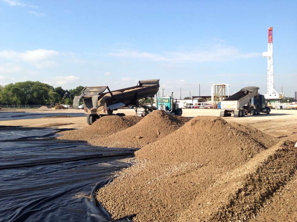 Laydown yard grading in progress