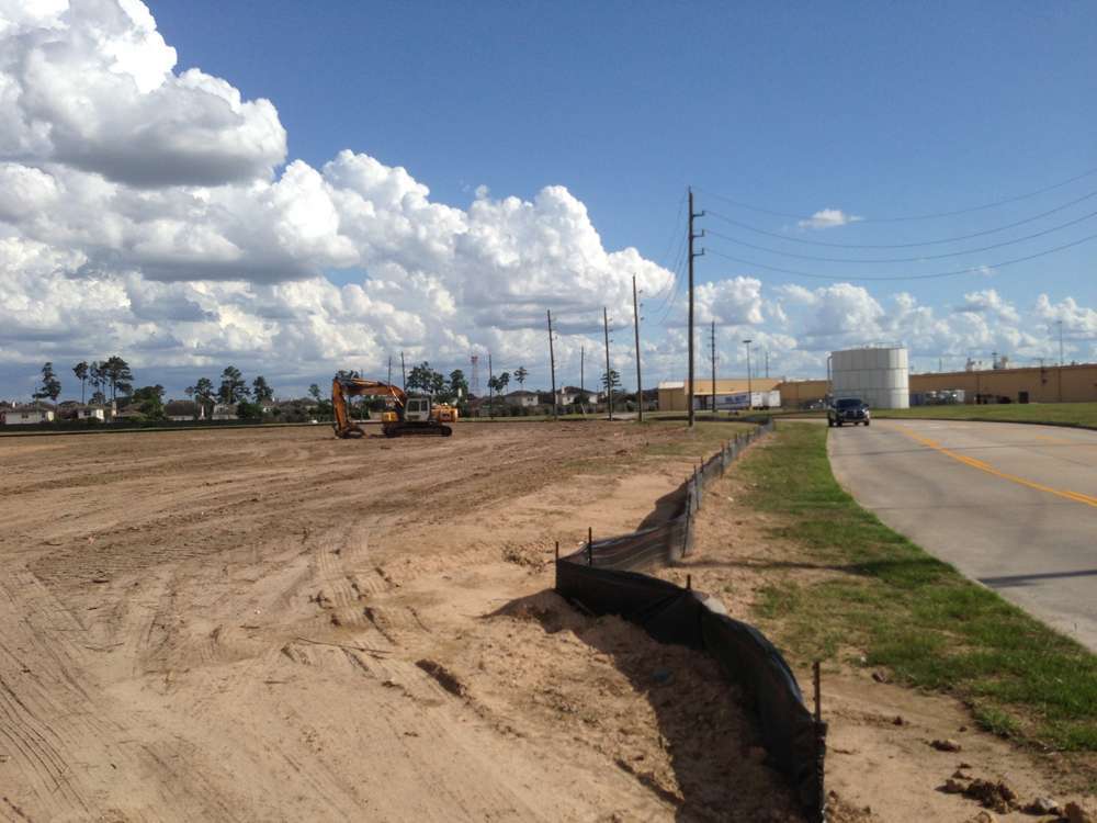 Silt fence installation project