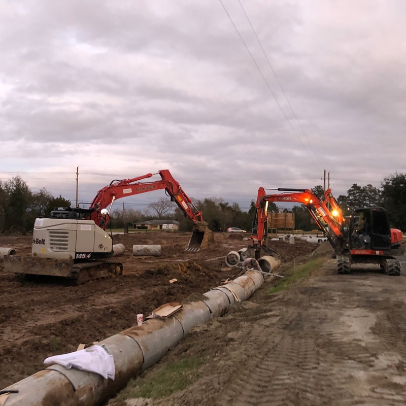 Culvert pipe installed for proper water management