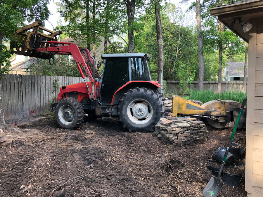 stump grinding tractor for small residential land clearing