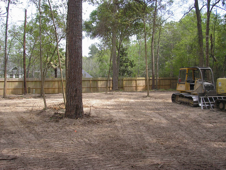Land clearing brush removal for residential property.