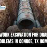 Dirt Work Excavation for Drainage Problems in Conroe, TX Homes
