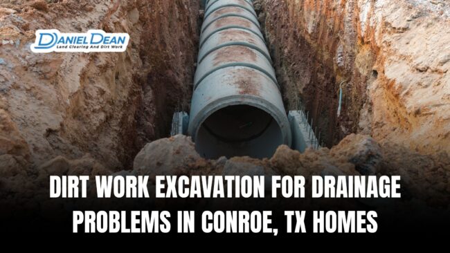 Dirt Work Excavation for Drainage Problems in Conroe, TX Homes